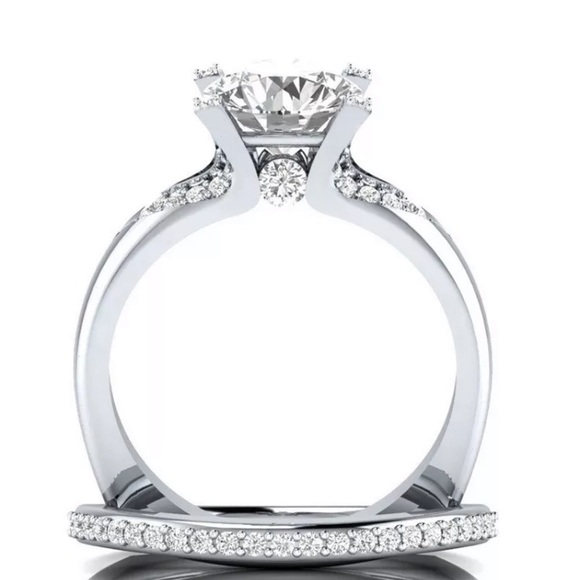 Gorgeous 925 silver Women White Sapphire Ring - Picture 5 of 5